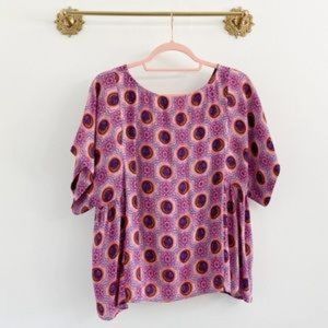 Anthropologie Maeve Milla Printed Boho Top